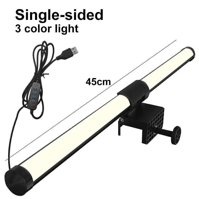 LED Monitor Light Bar Monitor Desk Lamp with RGB Backlight Ambiance Table Lamp PC Screen Light for Home Office/Game