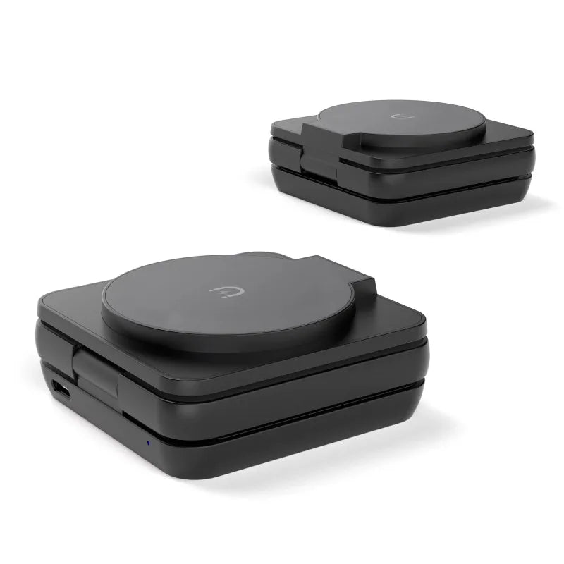 Foldable 3-in-1 Magnetic Charging Station, 15W Fast Wireless Charger Stand for Magsafe, Portable Travel Charging Dock for iPhone