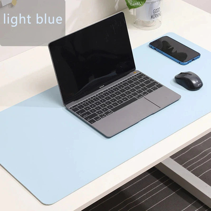 Leather Desk Mat Pink Solid Color Mousepad Non-Slip Waterproof Deskmat Home Office Computer Laptop Mouse Pad xxl Kawaii Cute Rug