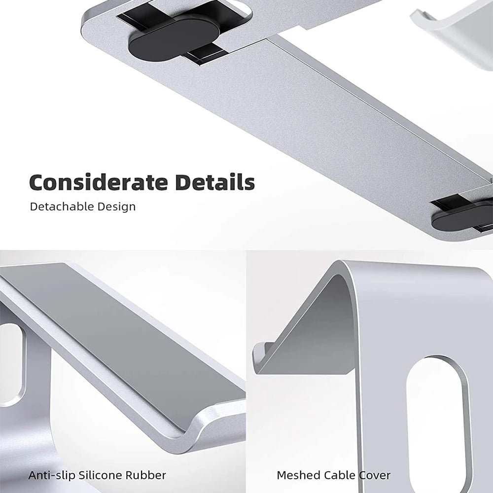 Laptop Stand Ergonomic Aluminum Alloy Computer Stand Detachable Laptop Riser Notebook Holder Stand Compatible For MacBook Air 13
