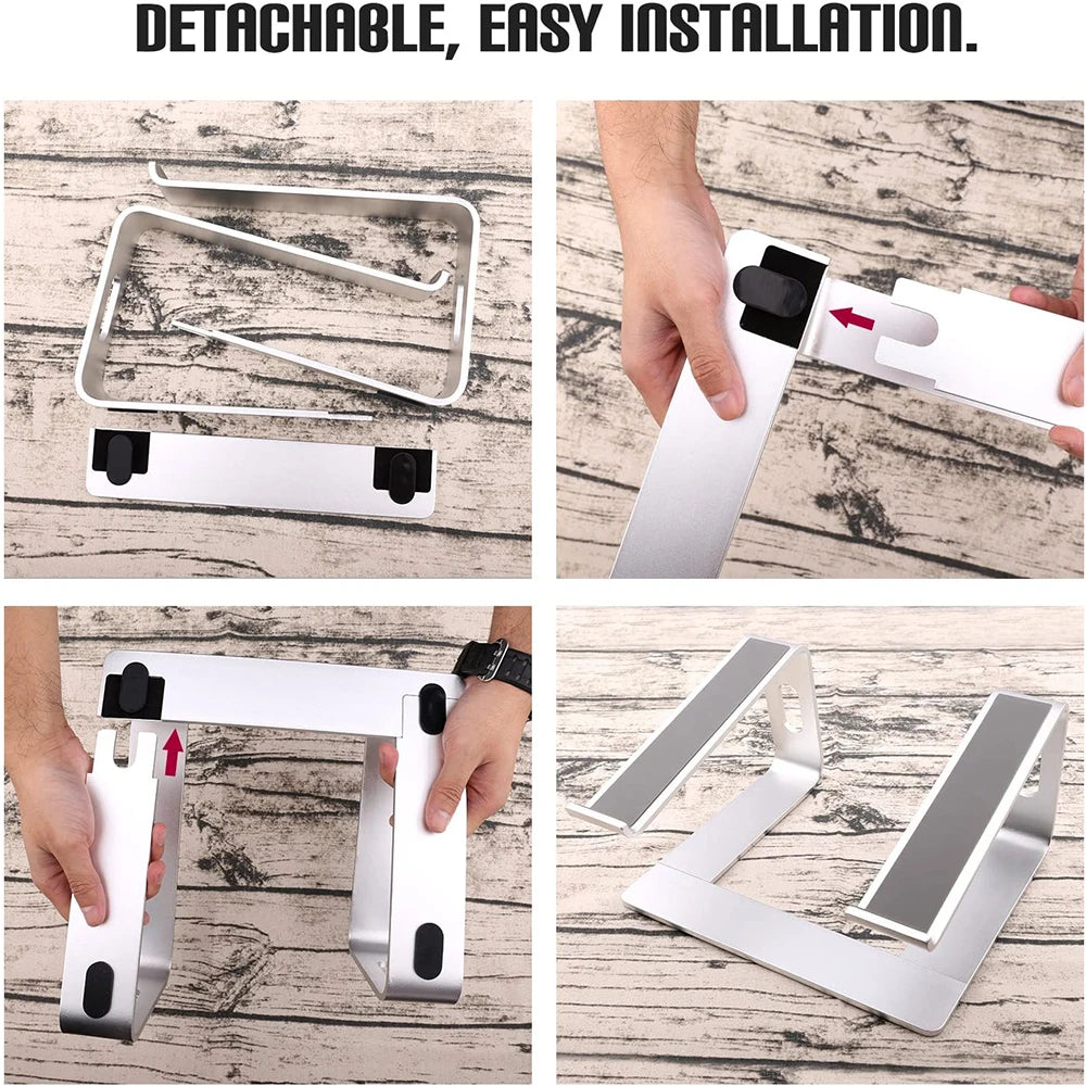 Laptop Stand Ergonomic Aluminum Alloy Computer Stand Detachable Laptop Riser Notebook Holder Stand Compatible For MacBook Air 13