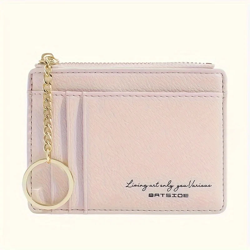 Mini Minimalist Solid Color Wallet, Clutch Credit Card Holder With Card Slots, Women's Wallet