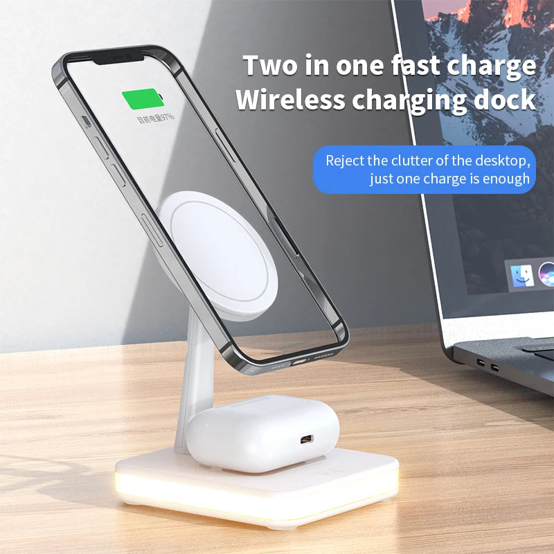 for Magsafe Magnetic Wireless Charger Bracket for iPhone for AirPods Pro Stand Holder Wired Charging Dock Base for Android Phone