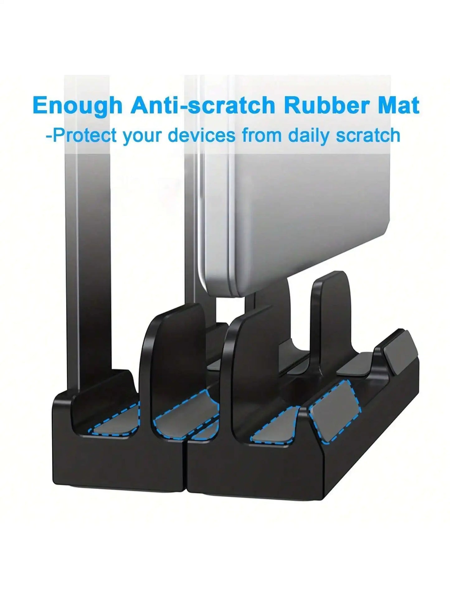 1 adjustable ergonomic laptop stand - ABS material, height adjustable desktop laptop stand saves space