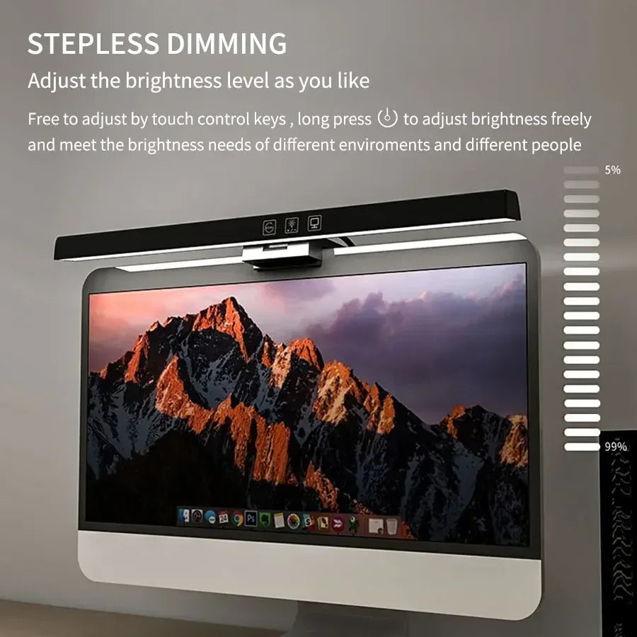 USB Computer Monitor Light Bar 50cm Screen Hanging Lamp Stepless Dimming Desk Light Eye Protection Reading Lamp