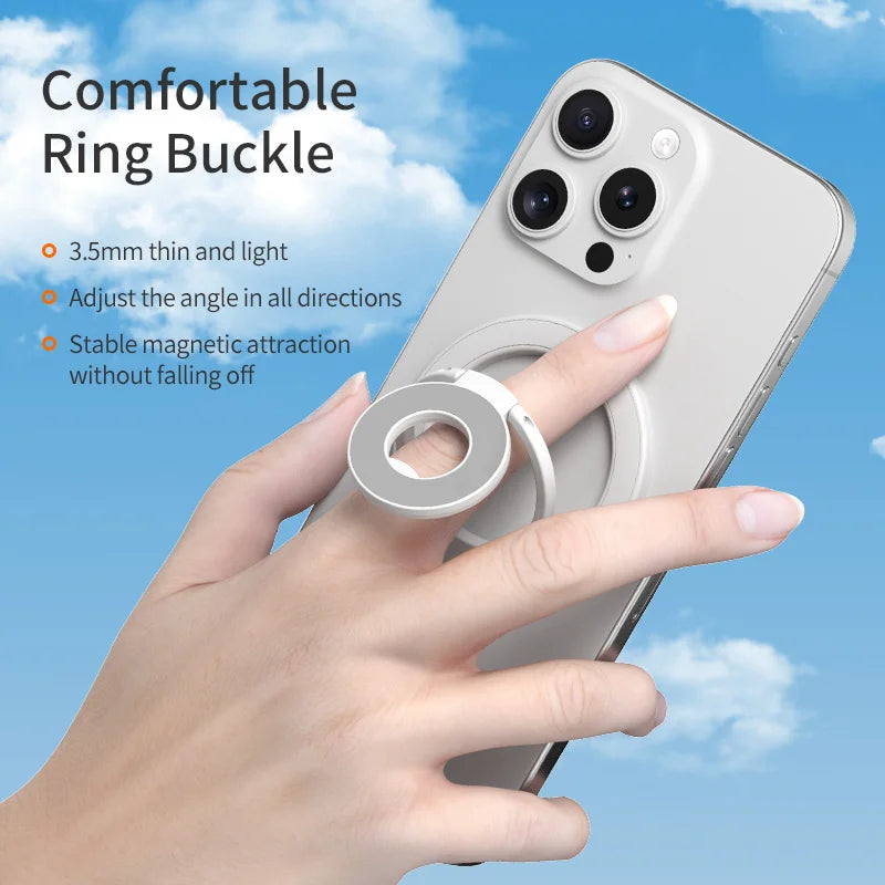 MagSafe Double Sided Magnetic Phone Ring Holder Portable Folding Cellphone Stand Accessory Grip Bracket Support Universal
