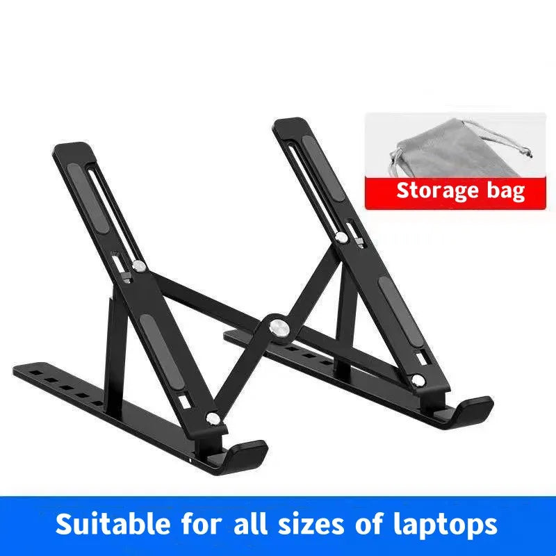 Premium Aluminum Laptop Stand Adjustable Ergonomic Holder for 10-17 Laptops Foldable Design for Office Travel Gaming with Pads