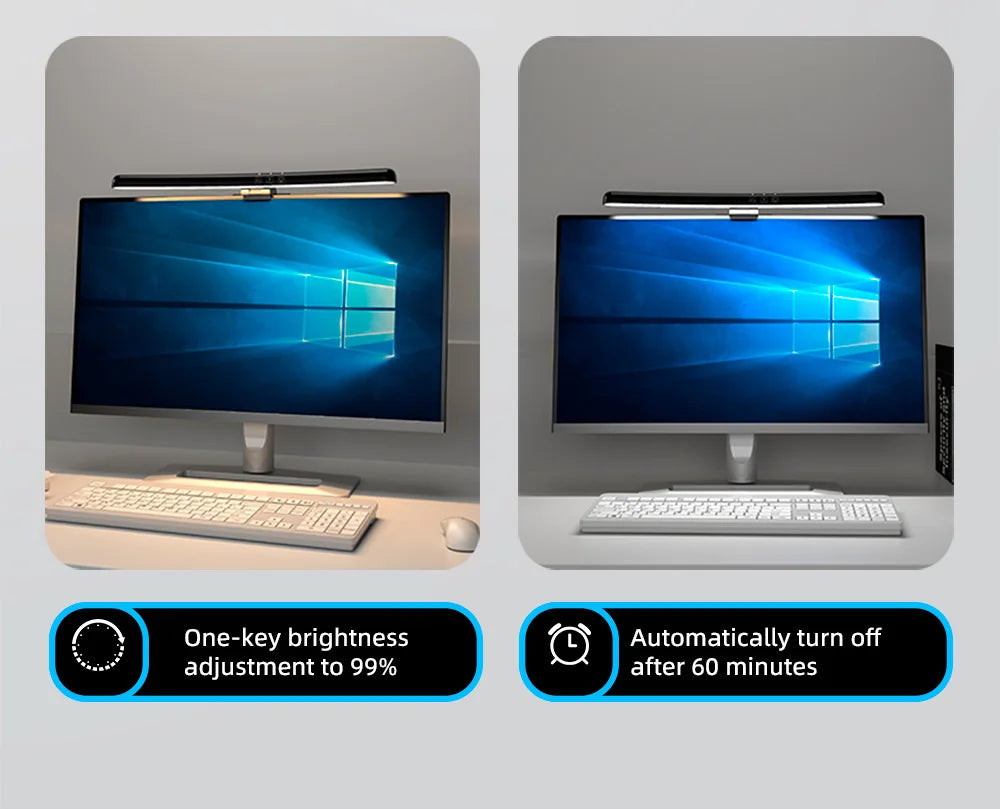 Curved Screen Monitor Laptop Screen Light Bar No flash frequency eyes-care Colorful atmosphere lamp Touch Switch Straight Lamp