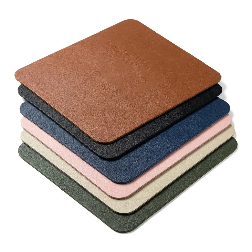 High Quality Leather Mouse Pad Non-slip Wear Resistant Gaming Desk Mat Universal Solid Color Writing Mat Home Office