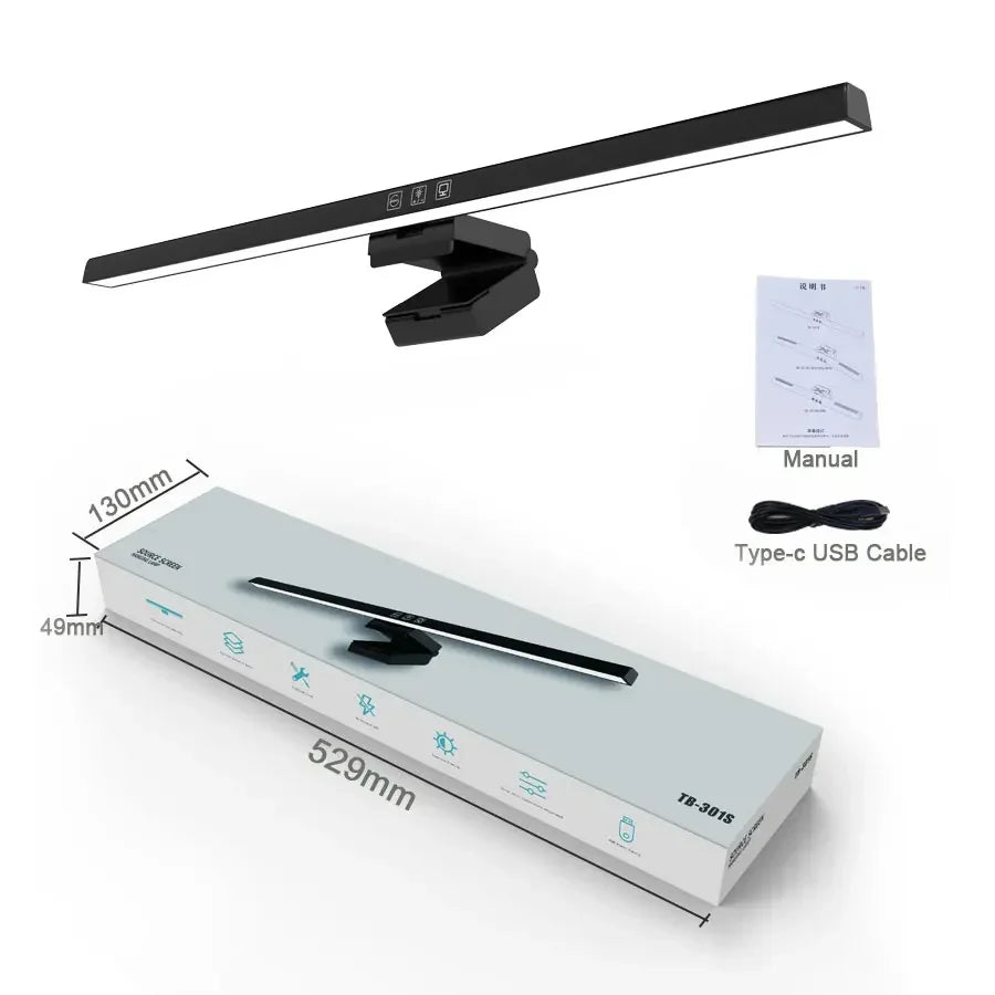 USB Computer Monitor Light Bar 50cm Screen Hanging Lamp Stepless Dimming Desk Light Eye Protection Reading Lamp