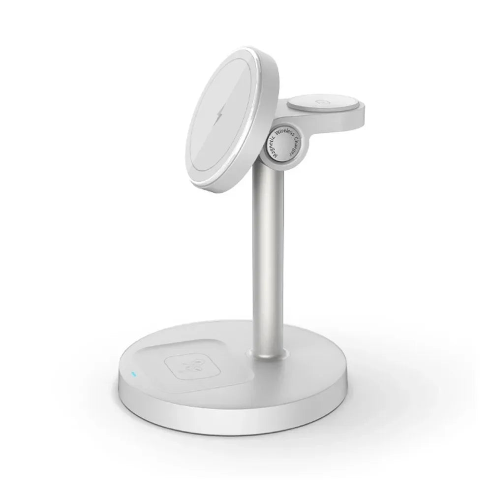 15W Magnetic Fast Charging Stand For Magsafe iPhone 16/15/14/13/12 Pro Max  iWatch 10/9/8/7 AirPods Pro 3 in 1 Wireless Charger