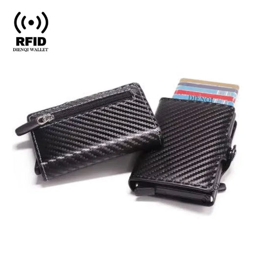 Rfid Luxury Credit Card Holder Men Wallet Business Cardholder Case Carbon Fiber Minimalist Wallet Money Bag Desk Accessories