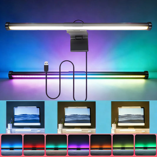 Desktop Monitor Light Bar  Eye Care Lighting Work Game Learning Reading Dimming Table Light Strip RGB Atmosphere Lamp
