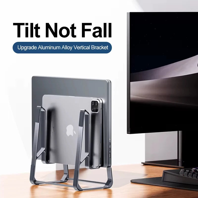 Aluminum Laptop Stand for Desk - Works with All MacBook/Pro/Air & Laptops Between 10” to 17.3” - Sleek and Sturdy Laptop Riser