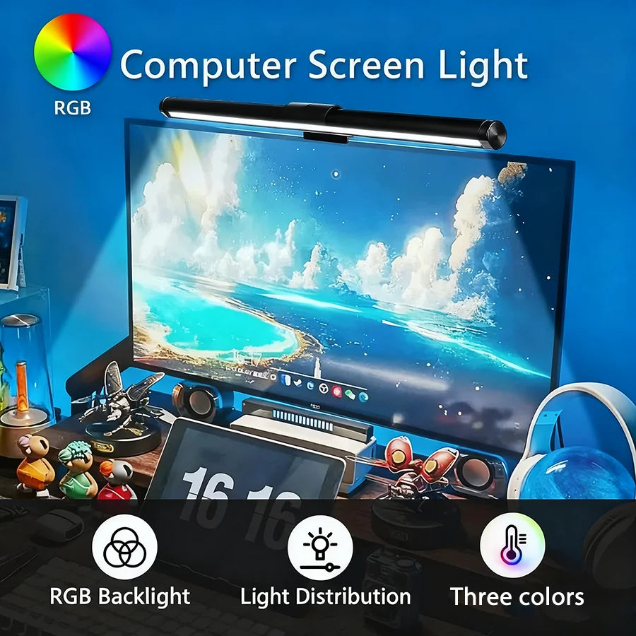 Desktop Monitor Light Bar  Eye Care Lighting Work Game Learning Reading Dimming Table Light Strip RGB Atmosphere Lamp