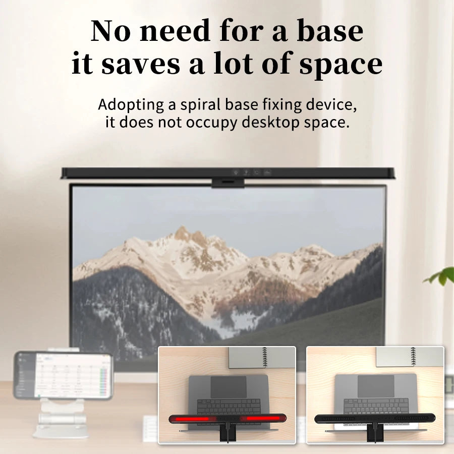 LED Screen Light Bar Monitor Lamp Backlight Asymmetric No Glare Eye Care USB Touch Dimmable Computer Display Hanging Light