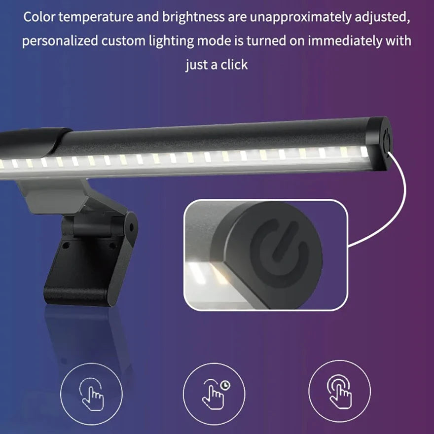 Desktop Monitor Light Bar  Eye Care Lighting Work Game Learning Reading Dimming Table Light Strip RGB Atmosphere Lamp