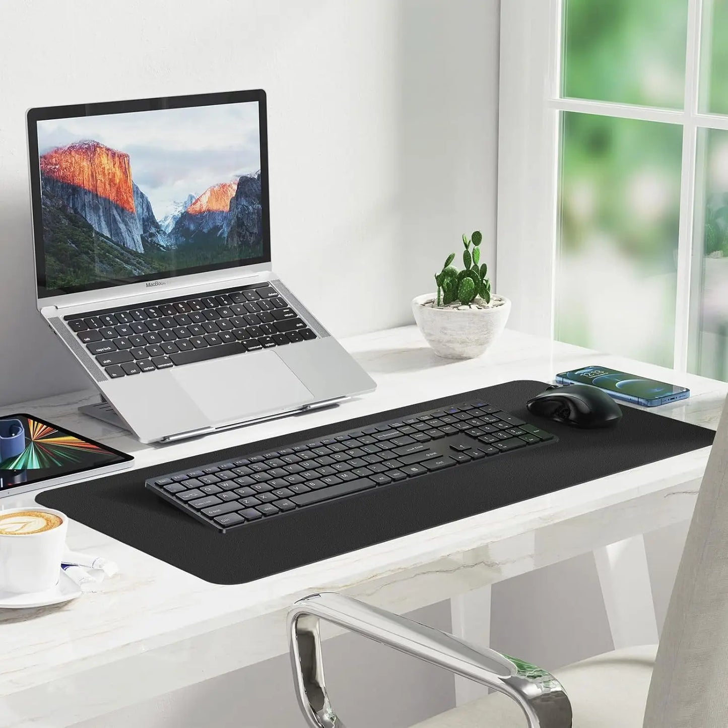 Large Office Leather Desk Mat, Mouse and Keyboard Pad, Computer and Laptop Mat, Desktop Protector and Cover, Writing Pad
