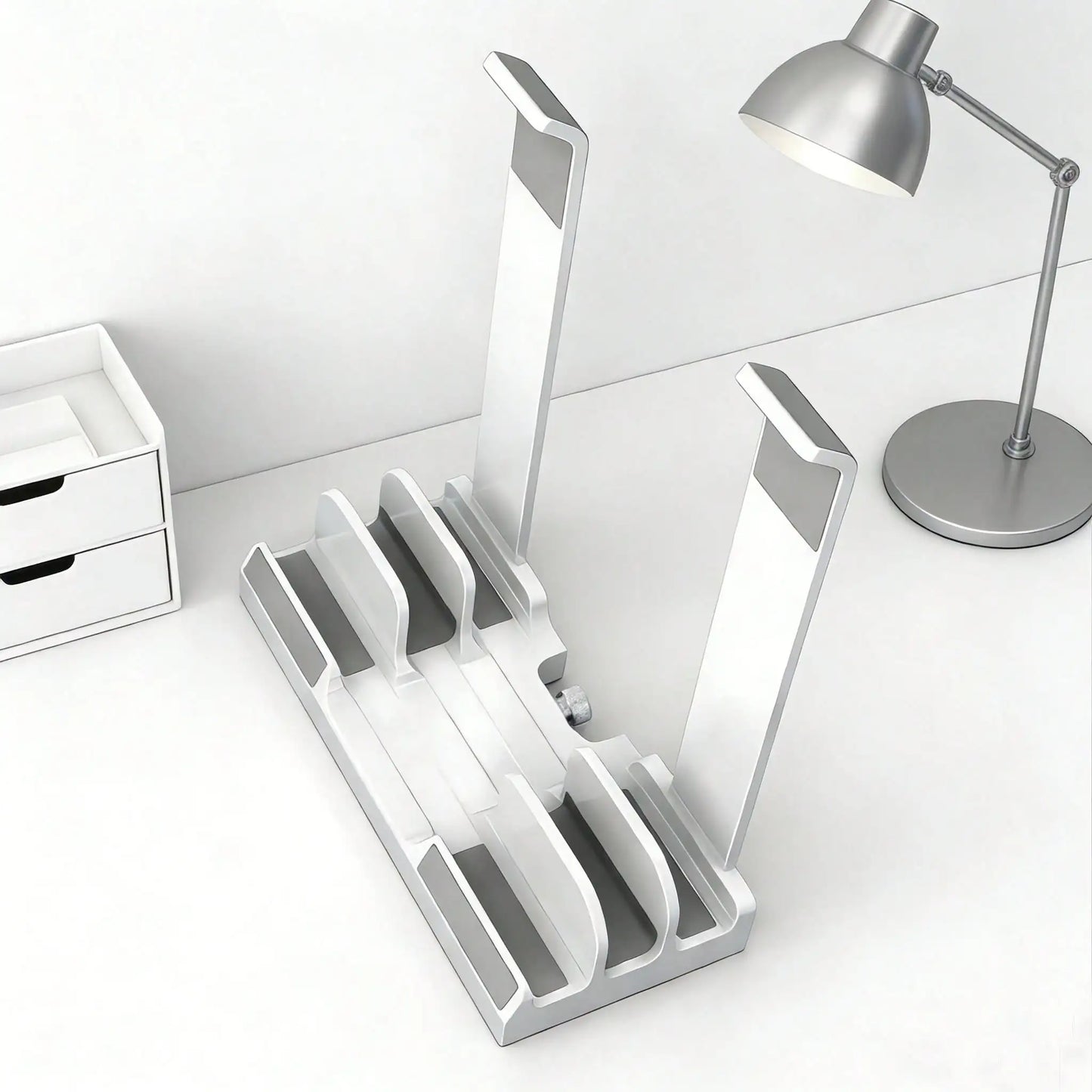 1 adjustable ergonomic laptop stand - ABS material, height adjustable desktop laptop stand saves space