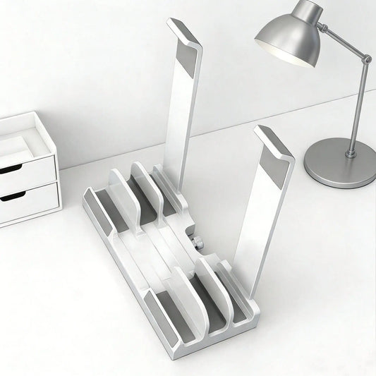 1 adjustable ergonomic laptop stand - ABS material, height adjustable desktop laptop stand saves space