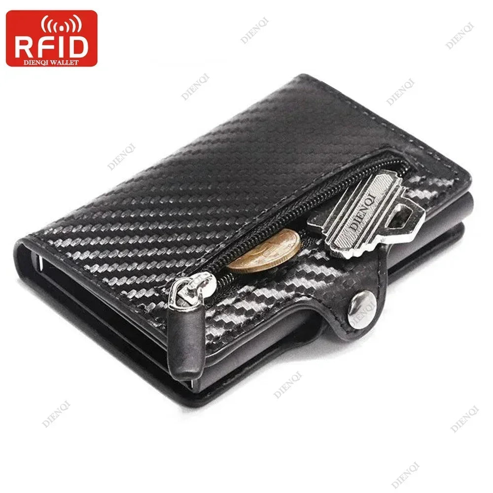 Rfid Luxury Credit Card Holder Men Wallet Business Cardholder Case Carbon Fiber Minimalist Wallet Money Bag Desk Accessories