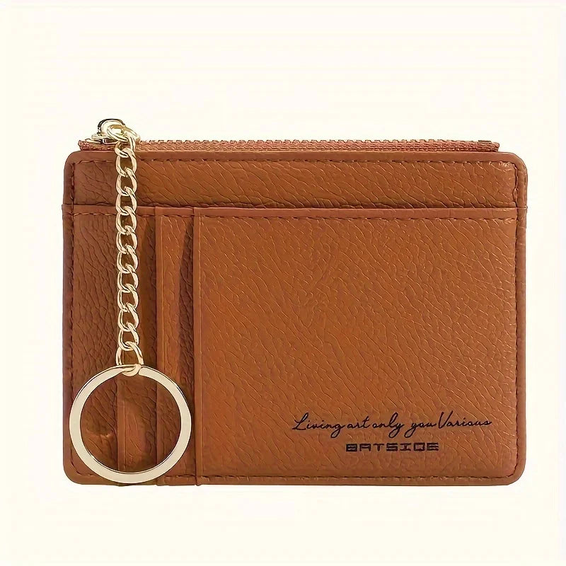 Mini Minimalist Solid Color Wallet, Clutch Credit Card Holder With Card Slots, Women's Wallet