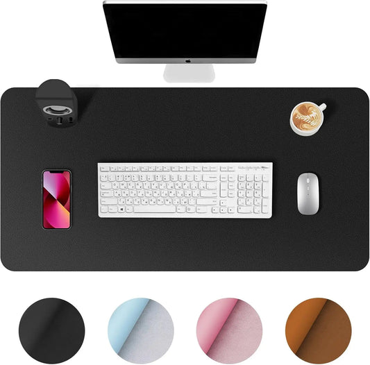 Large Office Leather Desk Mat, Mouse and Keyboard Pad, Computer and Laptop Mat, Desktop Protector and Cover, Writing Pad