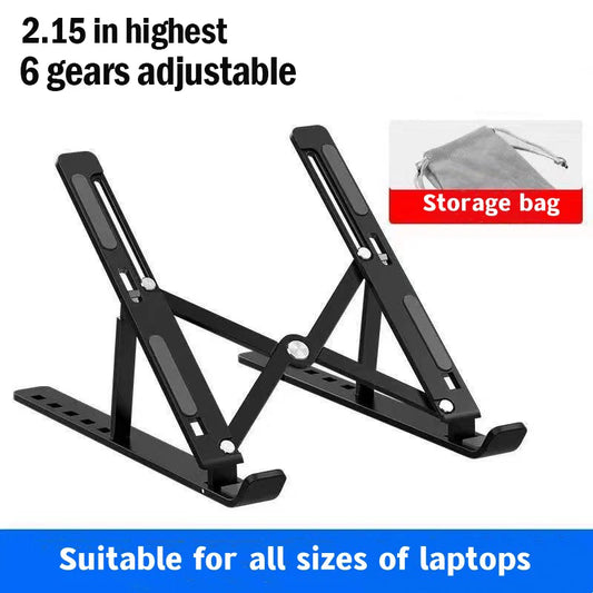 Premium Aluminum Laptop Stand Adjustable Ergonomic Holder for 10-17 Laptops Foldable Design for Office Travel Gaming with Pads