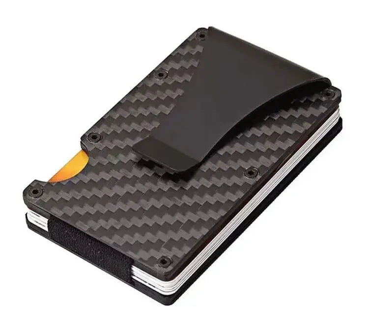 Carbon Fiber Minimalist Slim Wallet Carteira for Men Cartera Tarjetero Hombre RFID Cashback Credit Card Holder Luxury