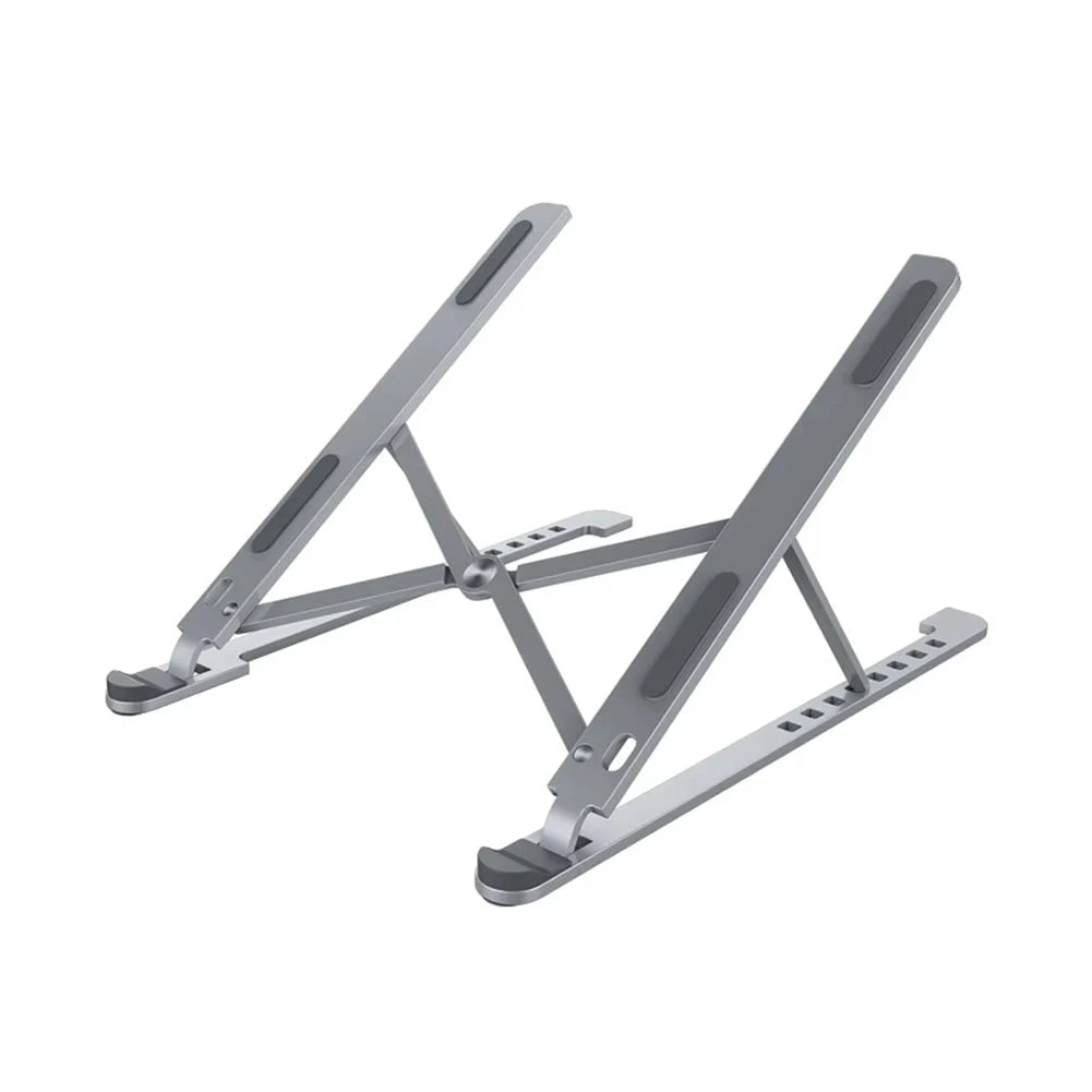 Aluminum Alloy 8 Level Adjustable Foldable Laptop Stand Ergonomic Computer Riser for Laptops up to 17.3 Inches