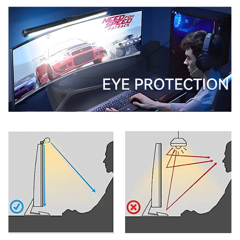 Monitor Bar LED Desk Light Computer Game For Pc Dimming Light USB Reading Light Monitor Backlight Screen RGB Light Office Lamp