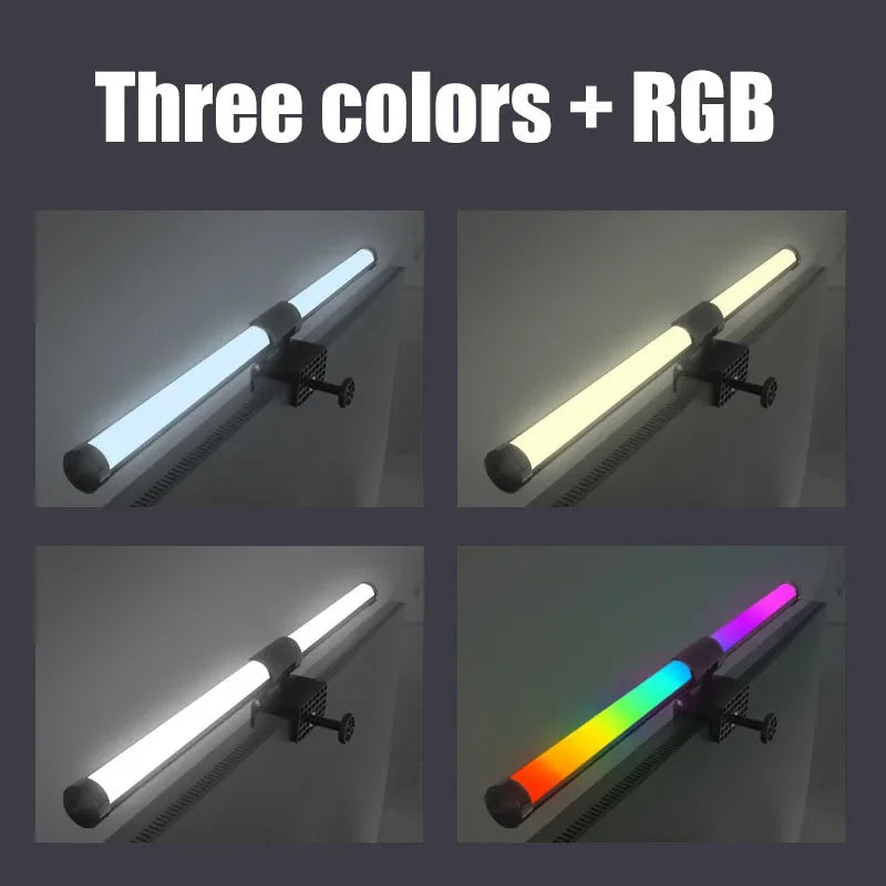 LED Monitor Light Bar Monitor Desk Lamp with RGB Backlight Ambiance Table Lamp PC Screen Light for Home Office/Game