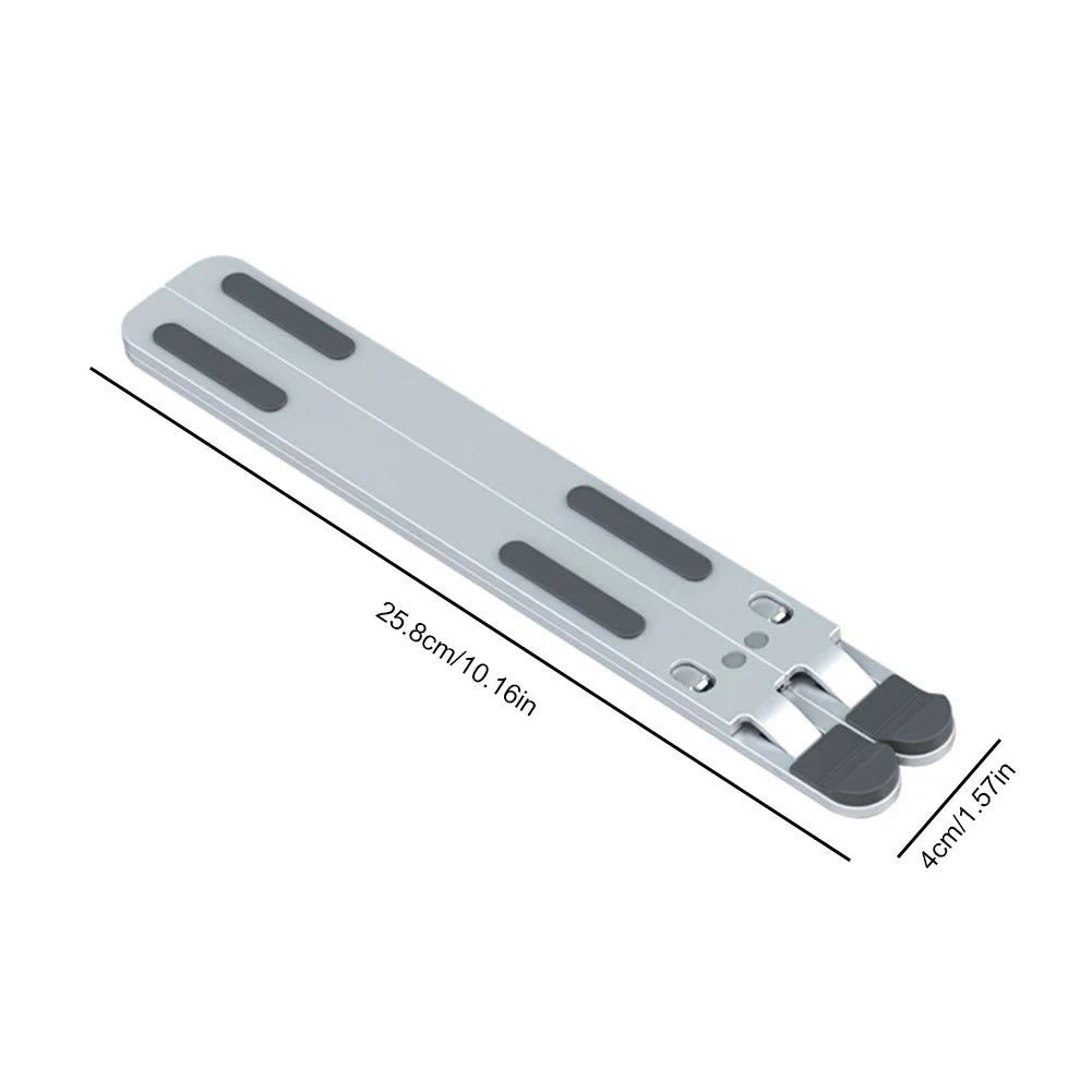 Aluminum Alloy 8 Level Adjustable Foldable Laptop Stand Ergonomic Computer Riser for Laptops up to 17.3 Inches