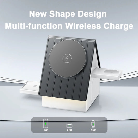 3 in 1 Charging Station Super Stable Wireless Charging Station for Magsafe Charger Stand Cube for iPhone and Watch Gifts for Men