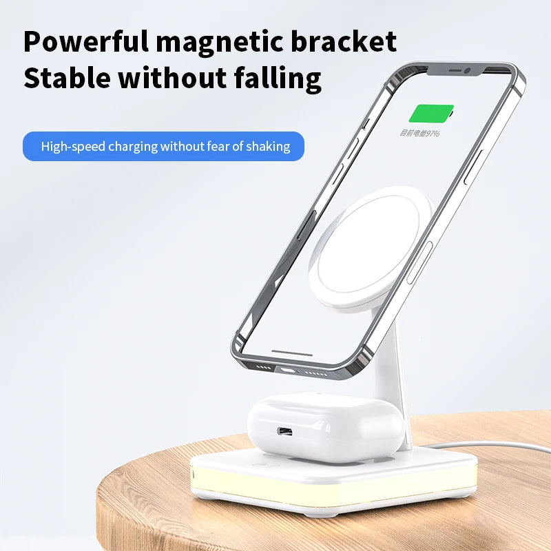 for Magsafe Magnetic Wireless Charger Bracket for iPhone for AirPods Pro Stand Holder Wired Charging Dock Base for Android Phone