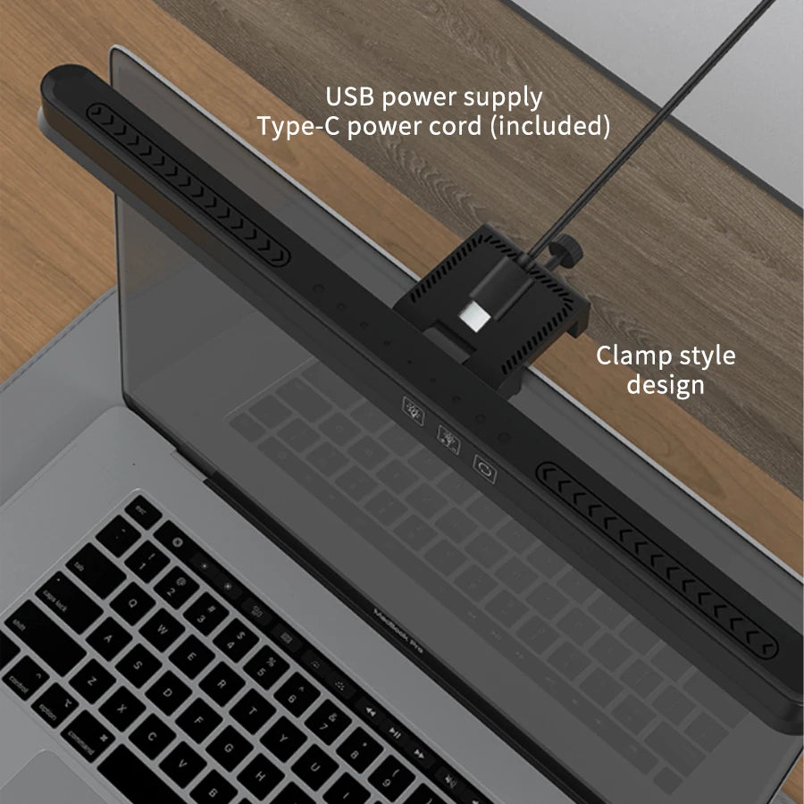 LED Screen Light Bar Monitor Lamp Backlight Asymmetric No Glare Eye Care USB Touch Dimmable Computer Display Hanging Light