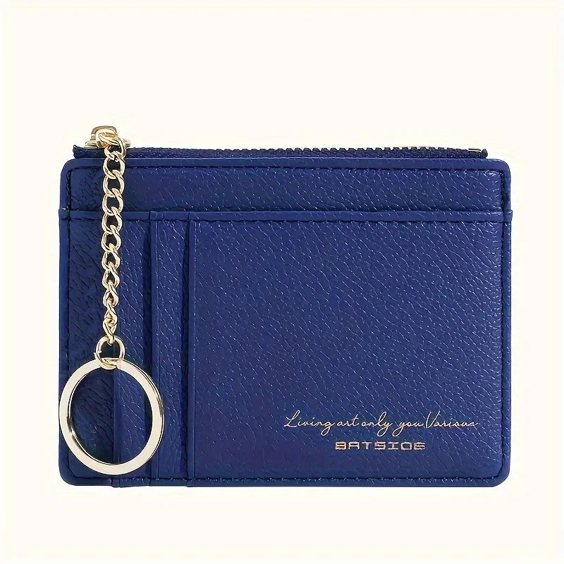 Mini Minimalist Solid Color Wallet, Clutch Credit Card Holder With Card Slots, Women's Wallet