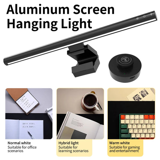 Led Monitor Light Bar Stepless Dimmable Screen Hanging Light Eyes Protection PC Computer Monitor Light Wireless Remote Control