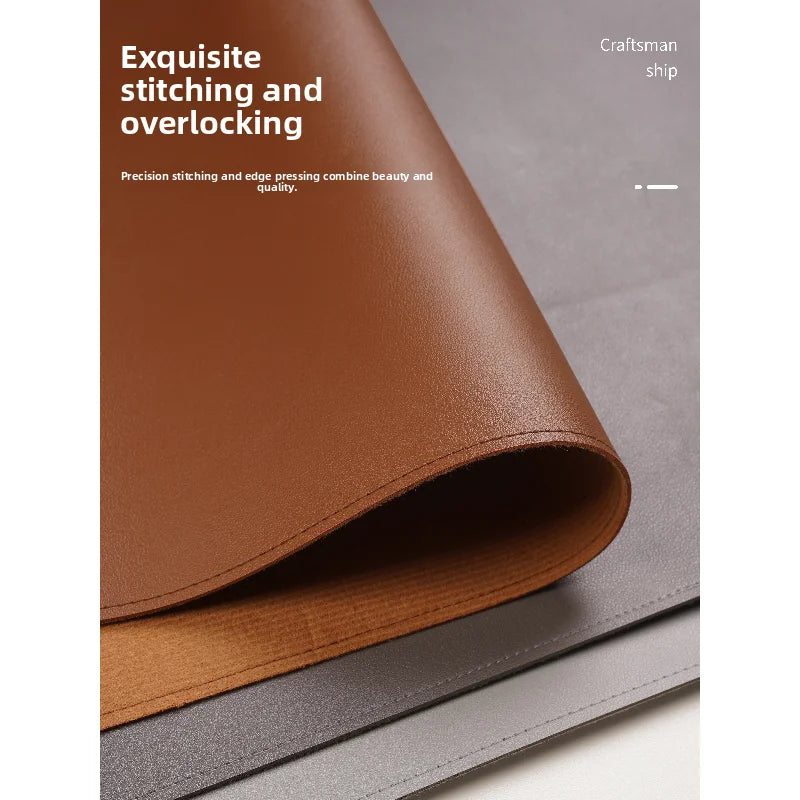 Super Easy-to-use Gaming Mouse Pad, Extra-large Office Desk Mat, Computer Keyboard Edge-locking Waterproof Leather Desk Mat