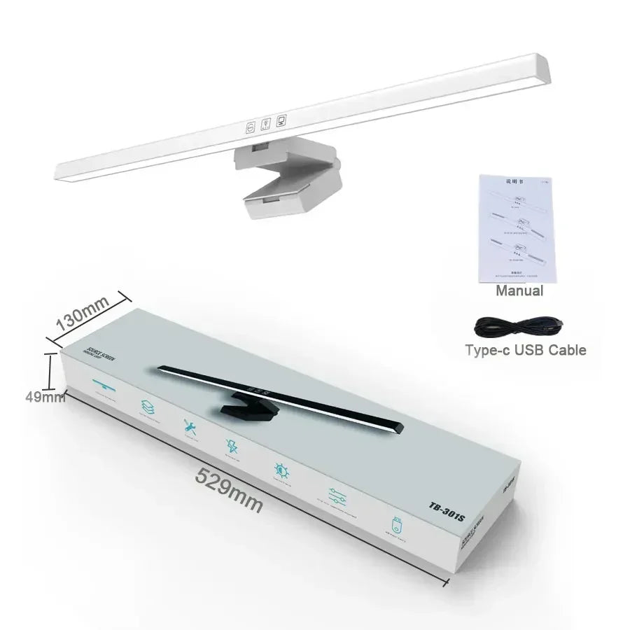 USB Computer Monitor Light Bar 50cm Screen Hanging Lamp Stepless Dimming Desk Light Eye Protection Reading Lamp