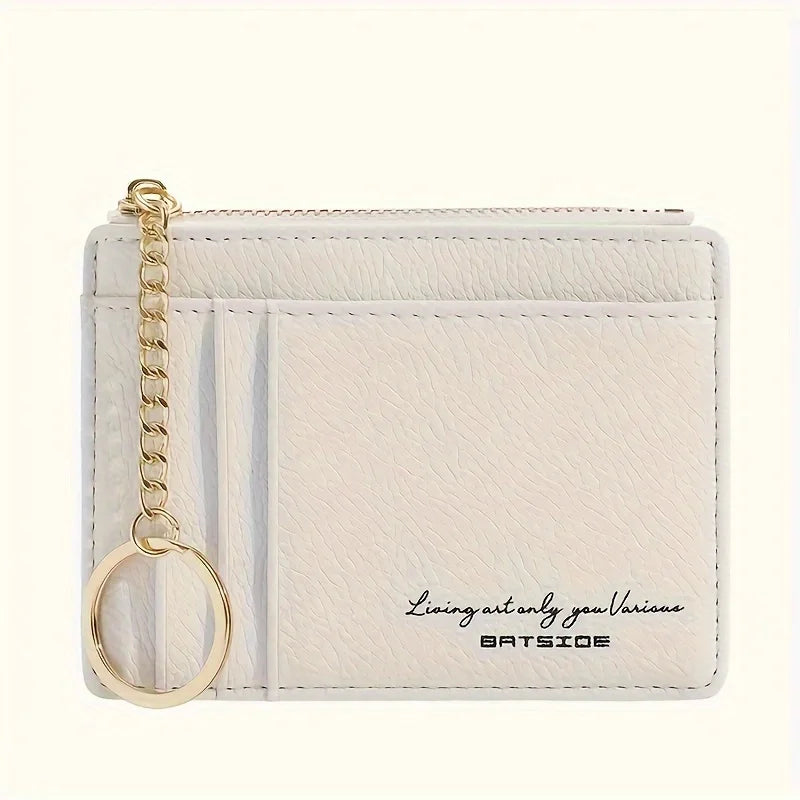 Mini Minimalist Solid Color Wallet, Clutch Credit Card Holder With Card Slots, Women's Wallet