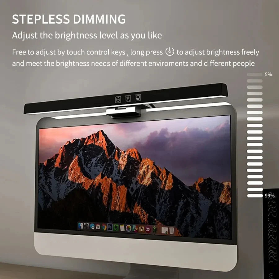 LED Monitor Light Bar 33cm 50cm Computer Monitor Lamp Reading Desk Lamp Setup Screen Hanging Light Adjustable Color Temperature