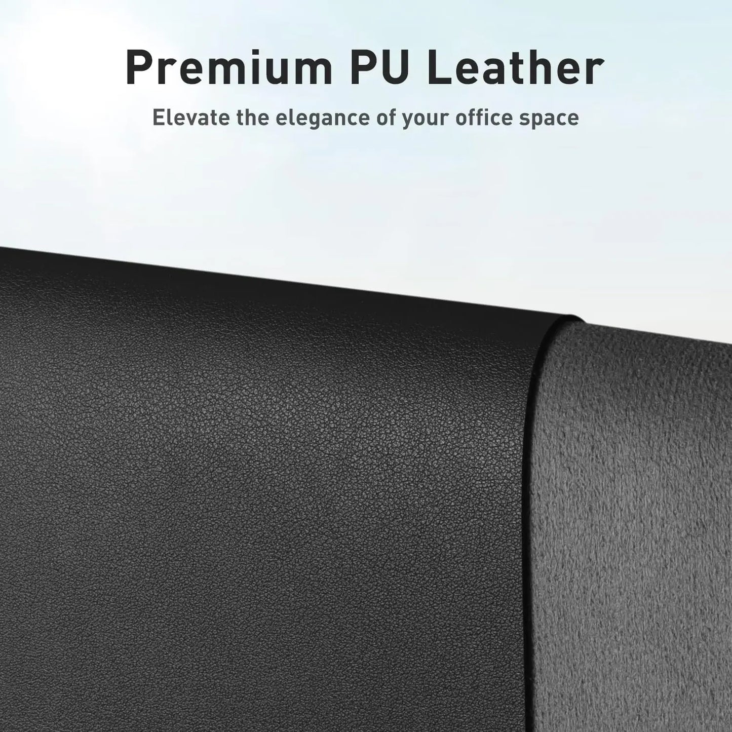 Large Desktop Mat,Leather Desk Pad Protector, Office Desktop Keyboard Desk Mat, Non-Slip PU Leather with Desk Blotter,Mouse Pads