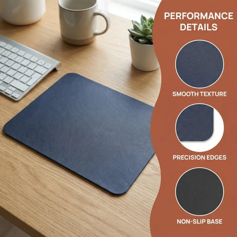 High Quality Leather Mouse Pad Non-slip Wear Resistant Gaming Desk Mat Universal Solid Color Writing Mat Home Office