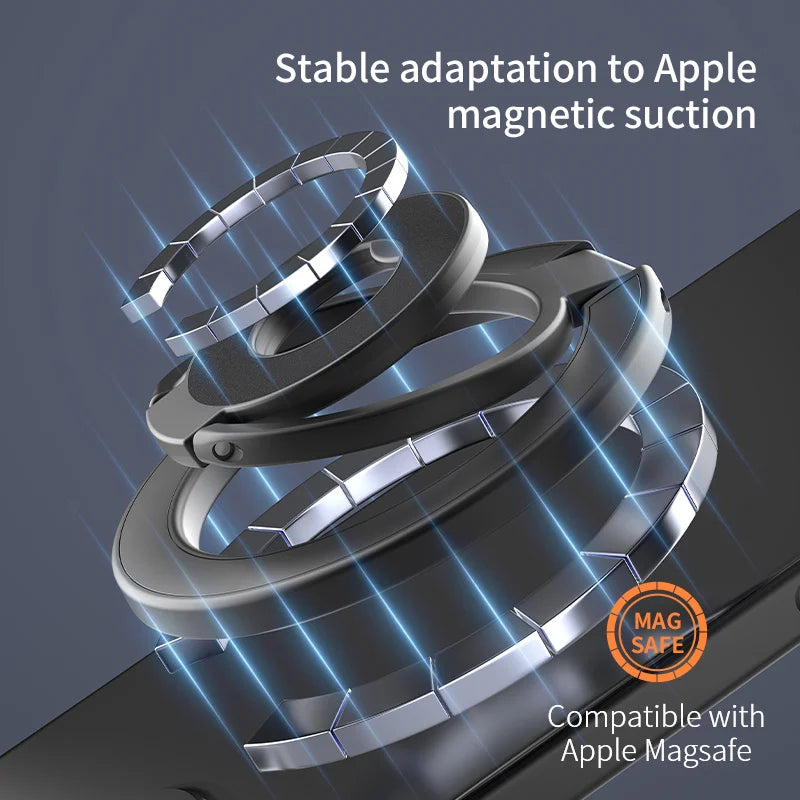 MagSafe Double Sided Magnetic Phone Ring Holder Portable Folding Cellphone Stand Accessory Grip Bracket Support Universal