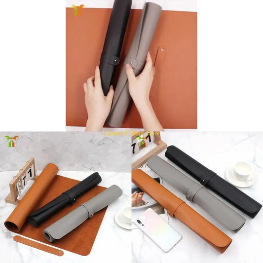 Leather Mouse Pad Extended Desk Mats Office Desk Mats Gaming Desk Pad for Keyboard and Mouse Nonslip Writing Surfaces
