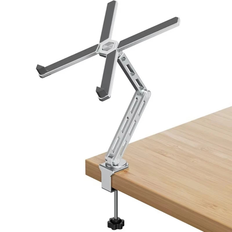 Adjustable Aluminum Laptop Stand 360° Rotating Ergonomic Detachable Holder for 11-18.4 Inch Laptops