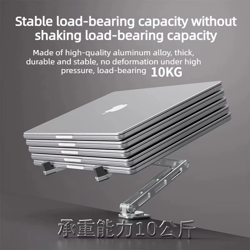 Adjustable Aluminum Laptop Stand 360° Rotating Ergonomic Detachable Holder for 11-18.4 Inch Laptops