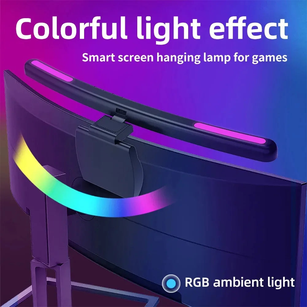 Curved Screen Monitor Laptop Screen Light Bar No flash frequency eyes-care Colorful atmosphere lamp Touch Switch Straight Lamp