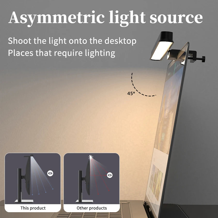 LED Screen Light Bar Monitor Lamp Backlight Asymmetric No Glare Eye Care USB Touch Dimmable Computer Display Hanging Light